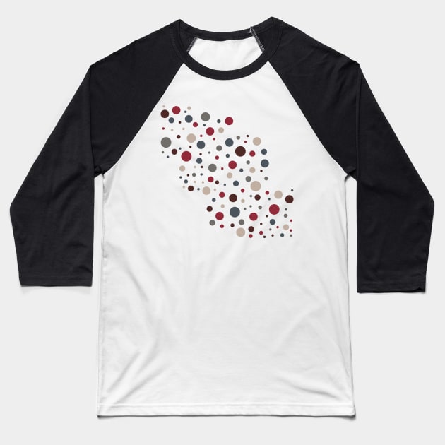 Festive Dots Baseball T-Shirt by DigitalSolo